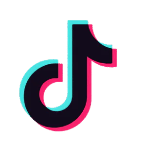 El logotipo de TikTok, una nota musical negra estilizada con contornos azules y rosas, sobre un fondo gris claro: perfecto para captar la energía vibrante y natural de Medellín o para tomar una taza de yerba mate mientras te desplazas por la pantalla.