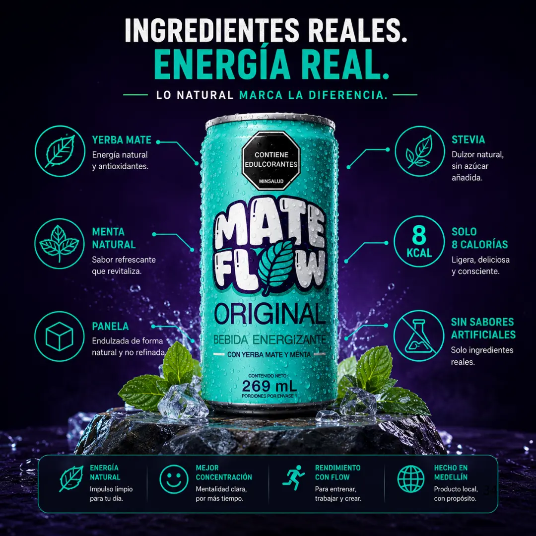 Ingredientes funcionales Mate Flow