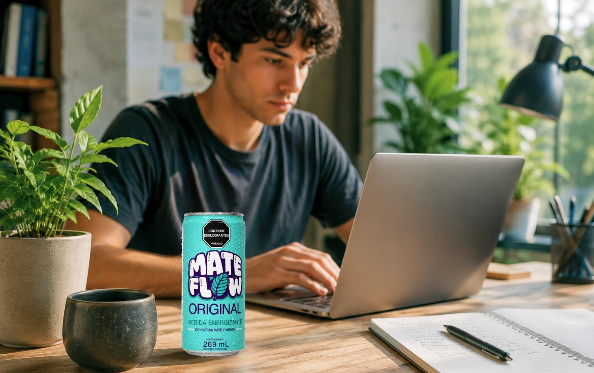 MATE FLOW: La bebida funcional premium para enfoque mental basada en yerba mate y energía natural en Medellín
