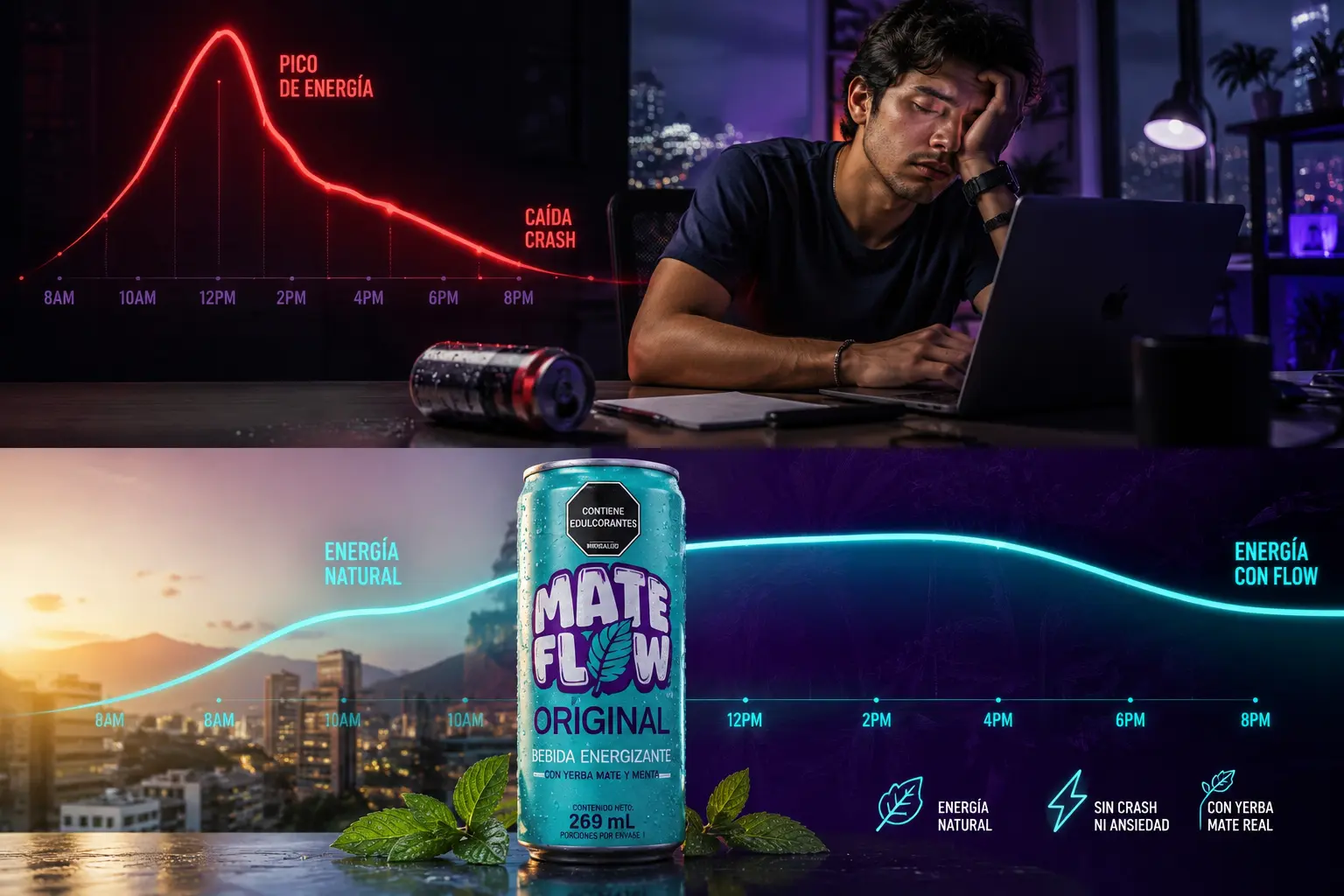 Comparación energía estable y crash energético