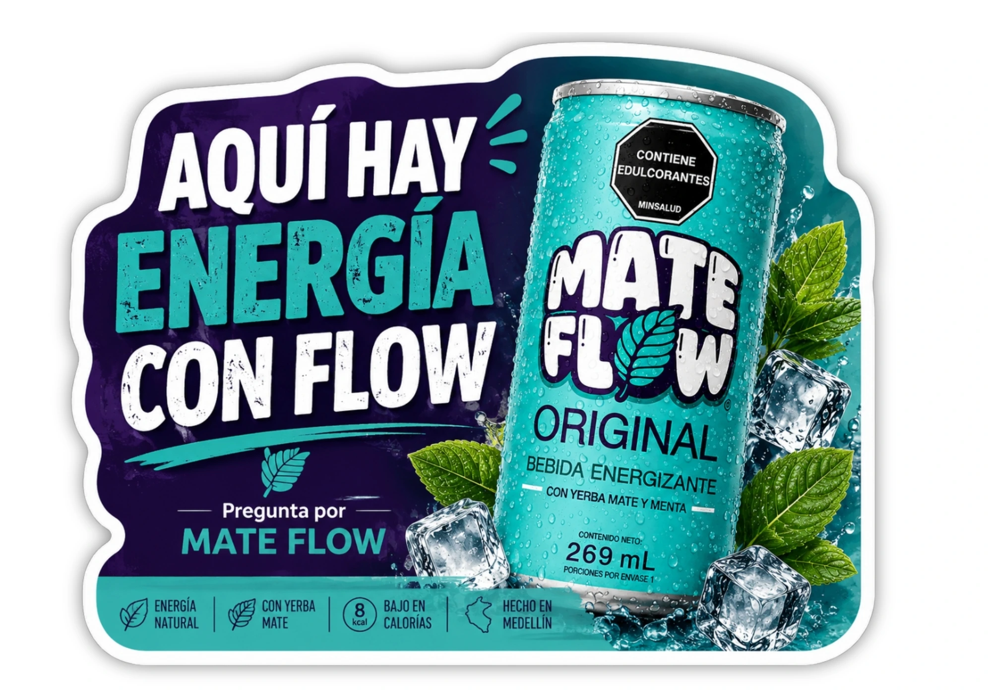 Únete al flow 6 Sticker MATE FLOW